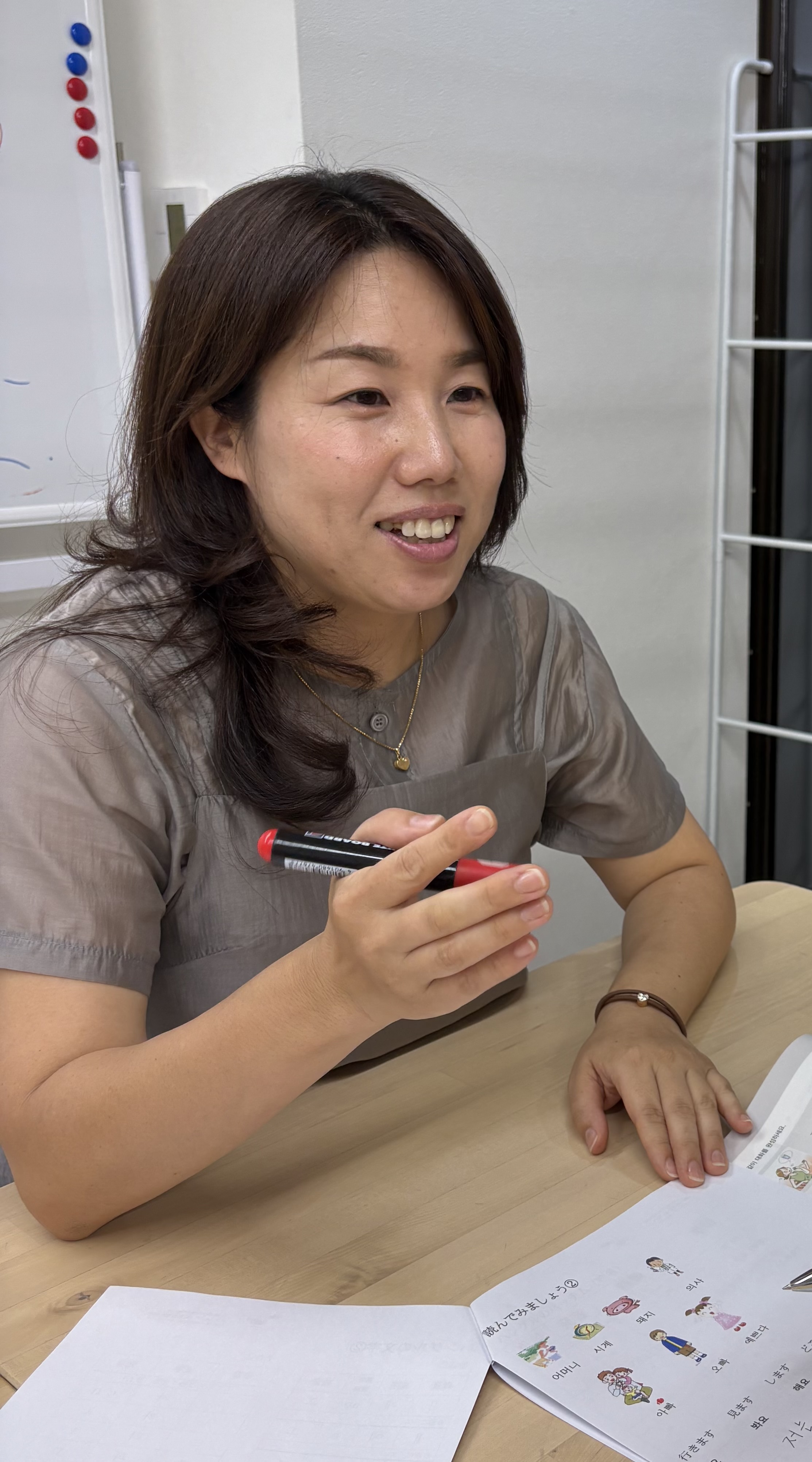 浄心校 受付での様子
